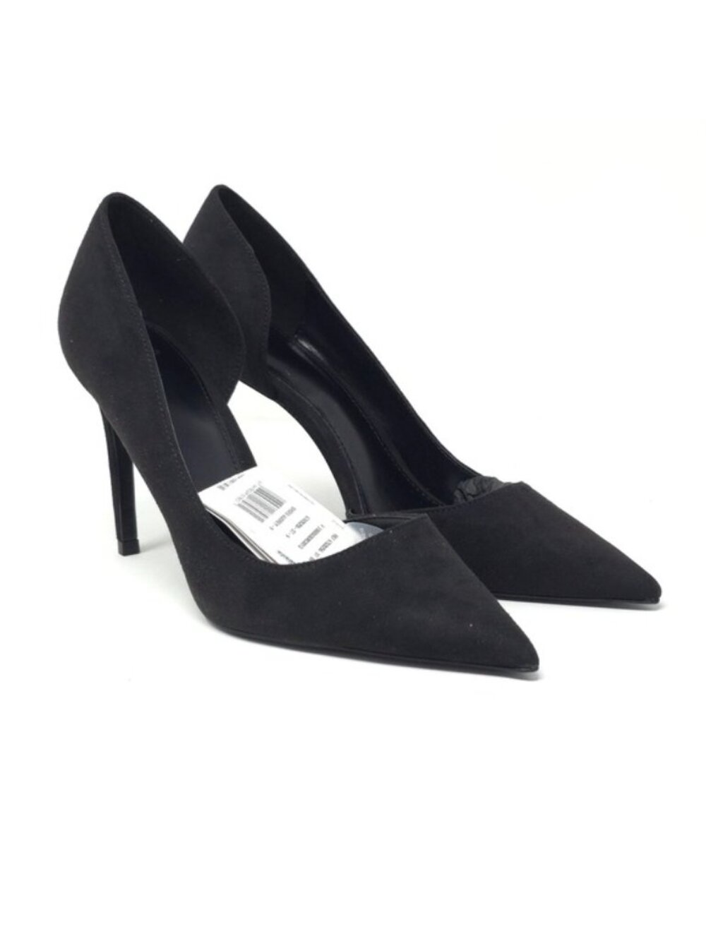 Mango Audrey Black Suede Pointed Toe Stiletto Pumps Size EU 37 / US 9.5M - Picture 2 of 11